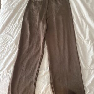 GAP high waisted satin wide leg trousers